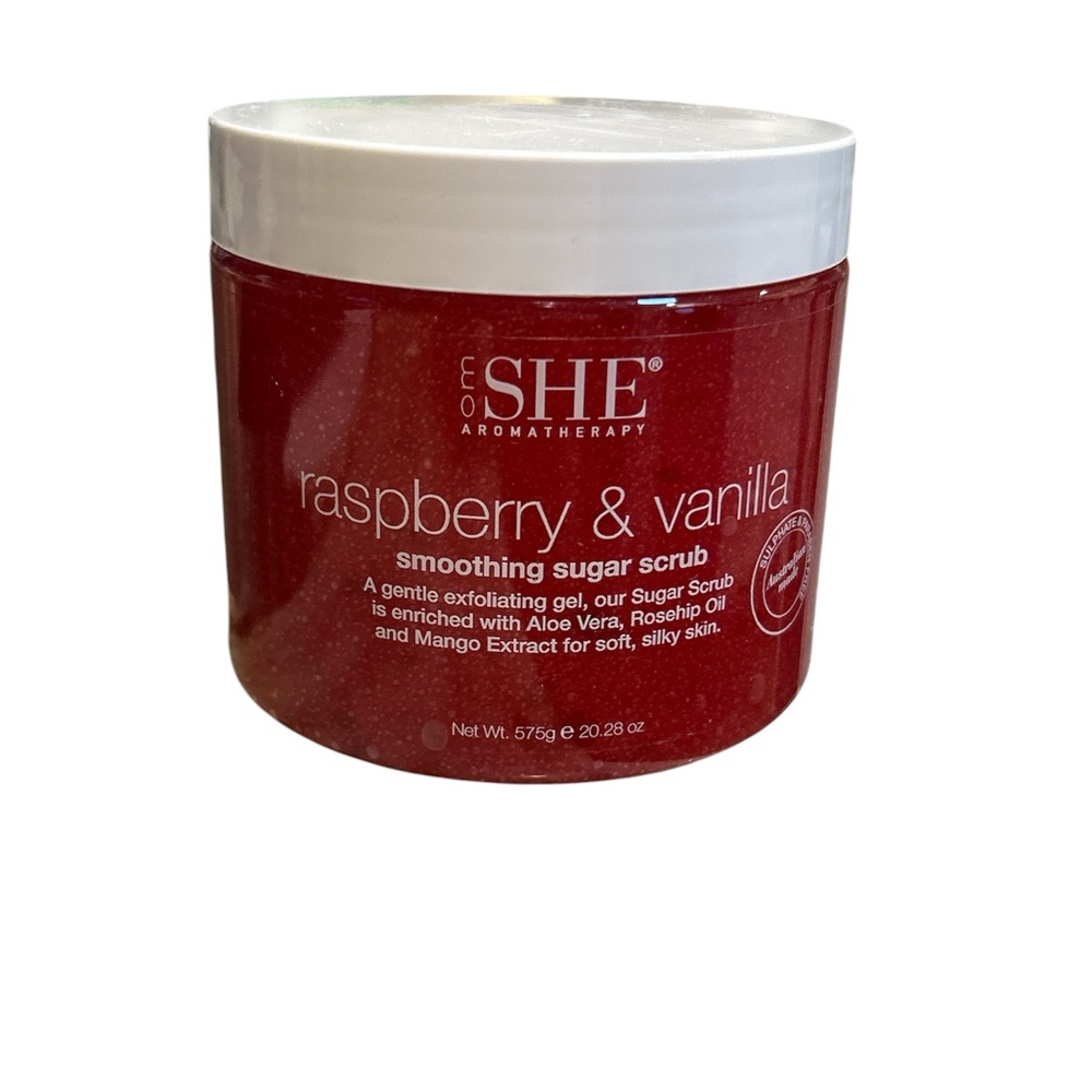 OM She Raspberry & Vanilla Smoothing Sugar Scrub - 20.8 oz.